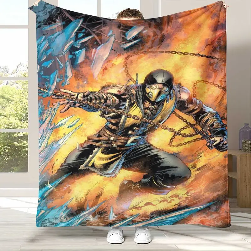Fighter Mortal Kombat Game Movie Soft Flannel Throw Blanket,Cozy Warm Blanket for Bed,Sofa,Living Room,Picnic,Home Decor,Gift
