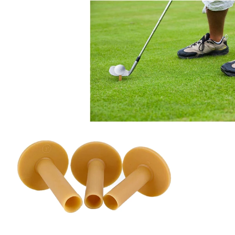 Camisetas de Golf de goma marrón duraderas, soporte de pelota de altura mixta para rangos de conducción, alfombrillas de práctica, 골프라라너