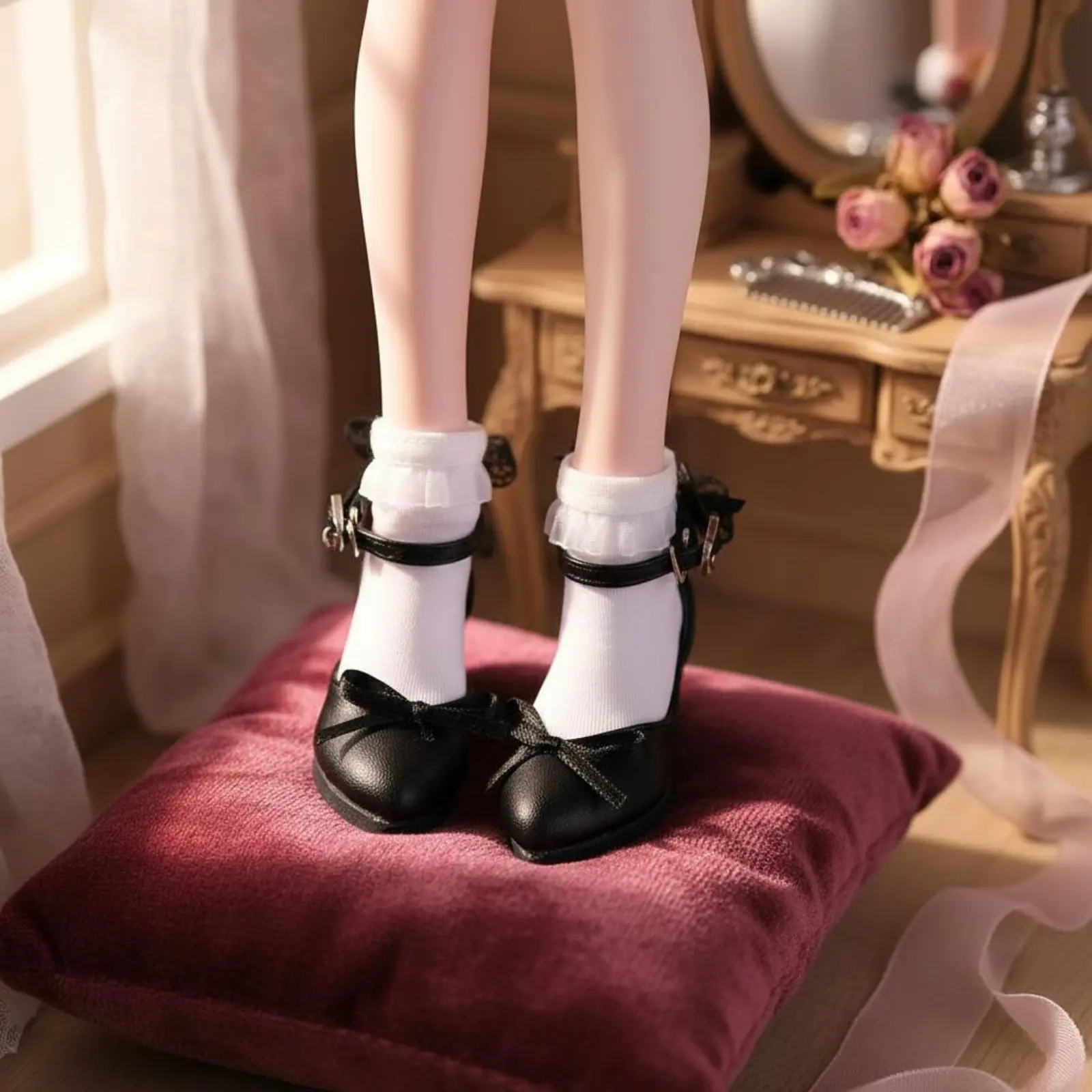 

1/3 BJD Doll Shoes Elegant Design BJD High Elevated Shoes 1/3 Scale Doll Shoes Lifelike Design Ankle Strap