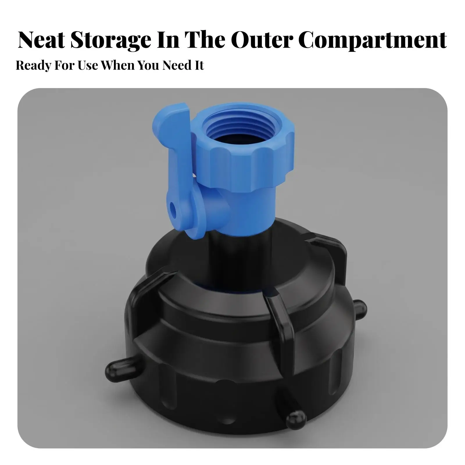 RV Waste Tank Cap 3 Inch with Flush Port for Travel Trailer Sewer Hose Connection Leak Proof