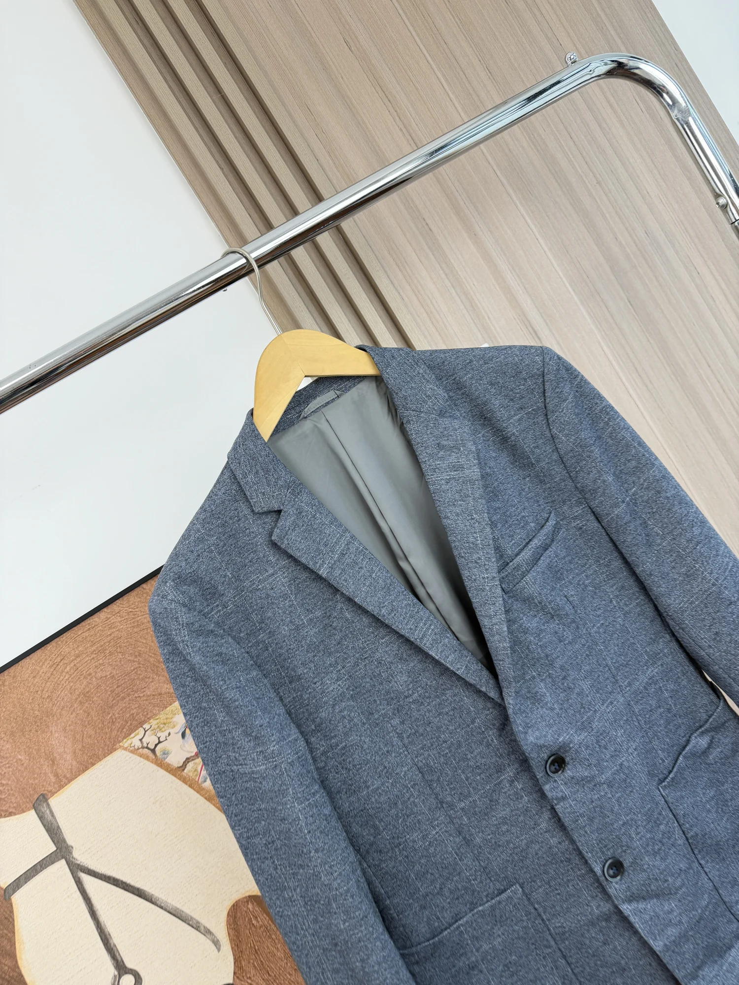 Casual Men's Business Fashion High Quality Texture Fleece Sensation Elastic Spring Suit Loose Fit Breathable Daily Wear