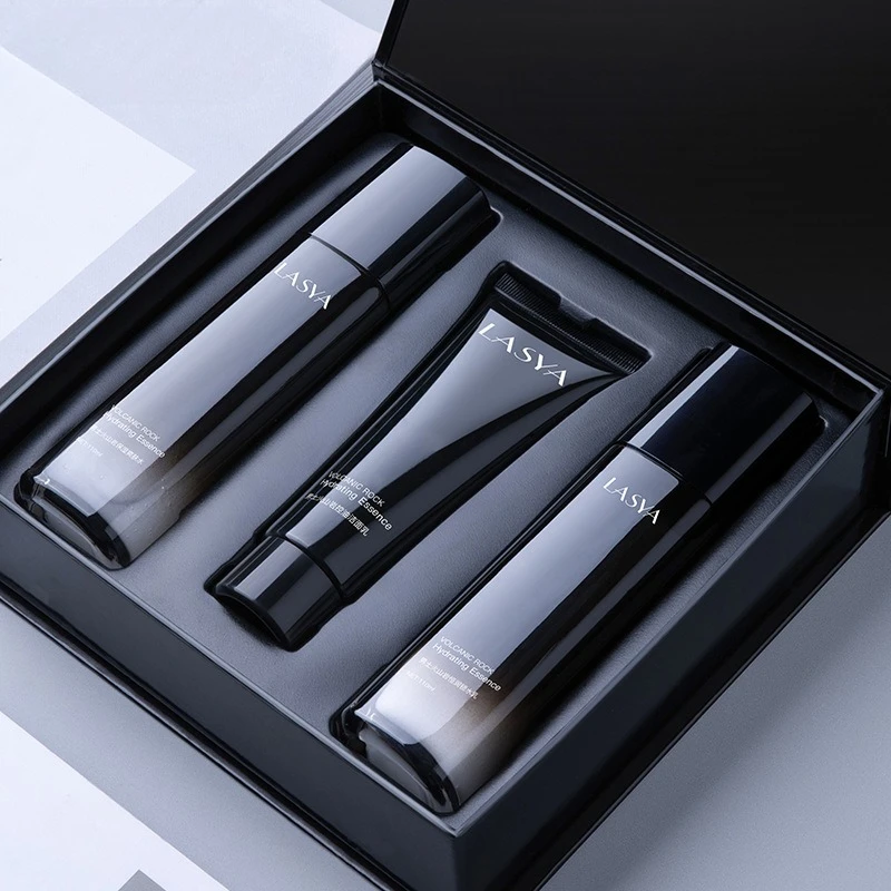

Men's Volcanic Rock Oil Control Moisturizing Kit Facial Cleansing Milk Water Milk Skin Care Products Hydrating Cosmetic Kit