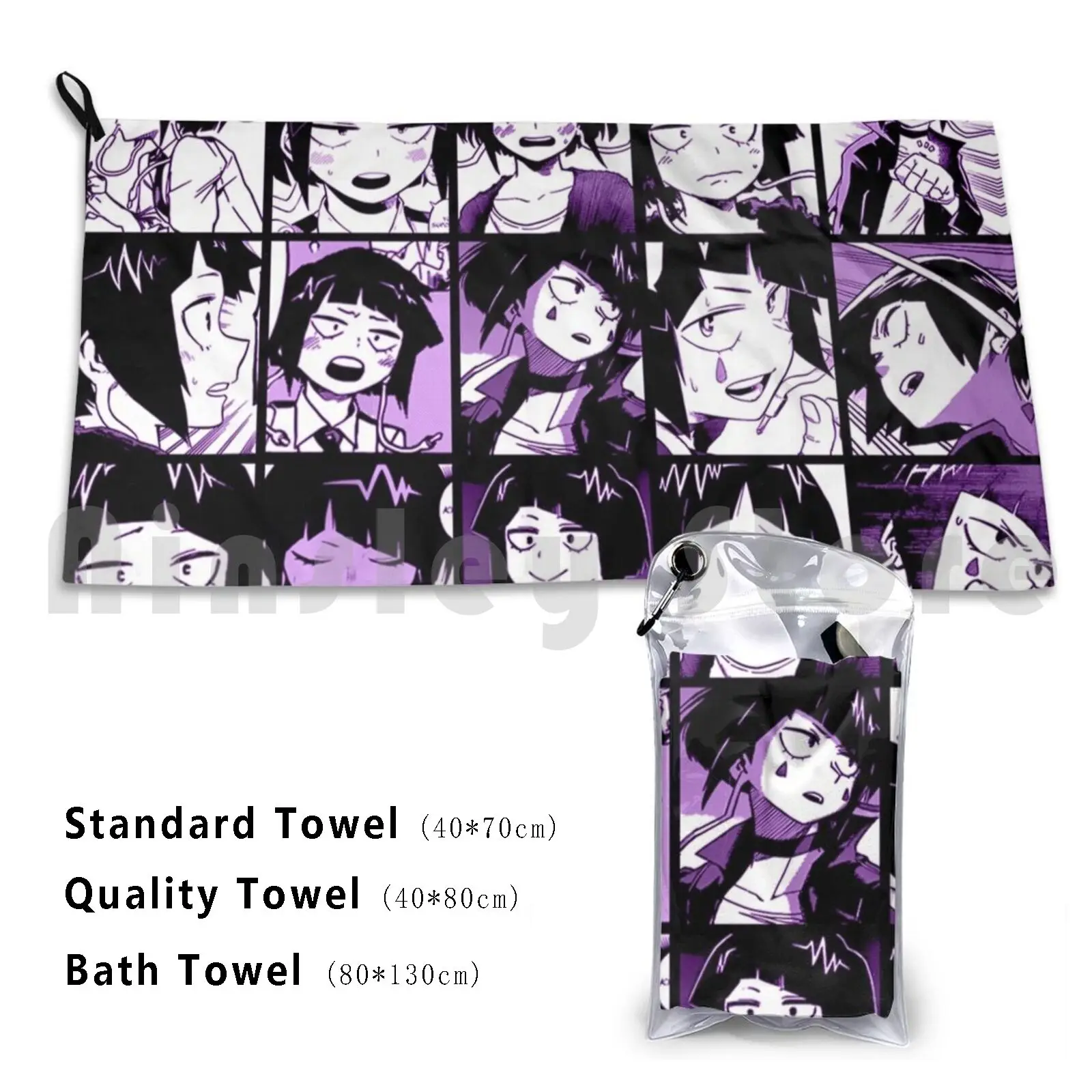 Jirou Kyouka Collage Toalla personalizada Toalla de baño Jirou Kyoka Boku No Hero Academia Collage Arte oficial Manga
