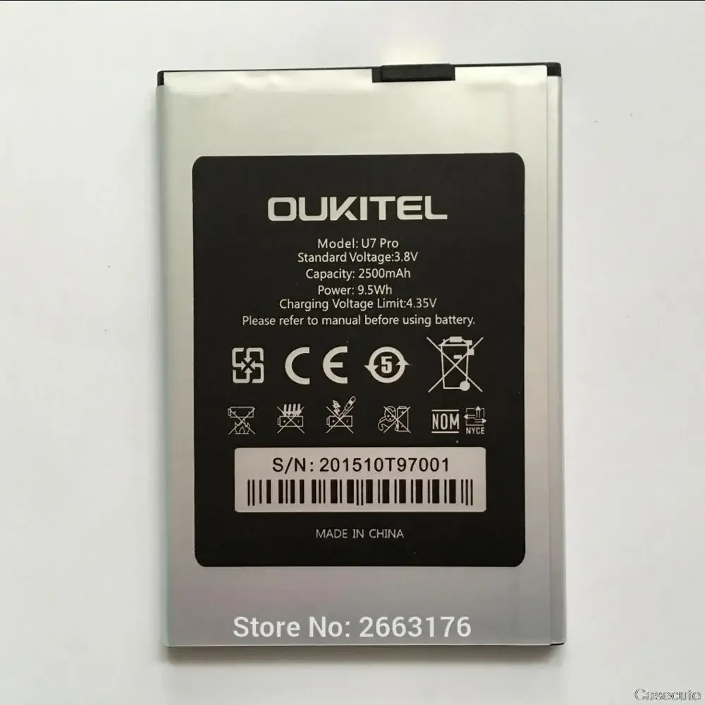 Original Oukitel U7 Pro Battery 2500mAh High Quality For Backup Replacement    Smart Phone