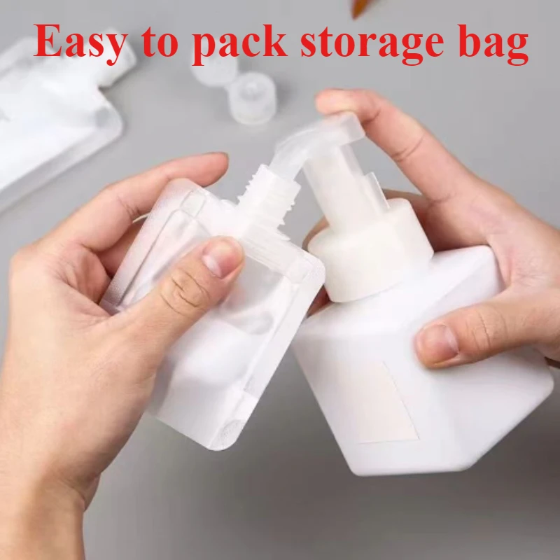 5/10pcsTravel Dividing Bag Squeeze Dividing Flap Small Portable Thickened Sorting Storage Sealed Shower Gel Shampoo Cleanser