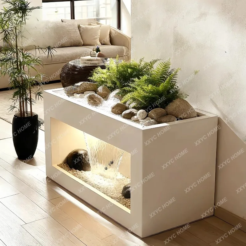 XX Waterscape flower box stainless steel plant simple modern creative entrance landscape living room landscaping