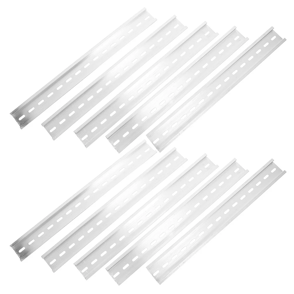 

10Pcs National Standard Aluminum Slotted Din Electrical Panel Circuit Breaker Rack Replacement Electronic Mounting