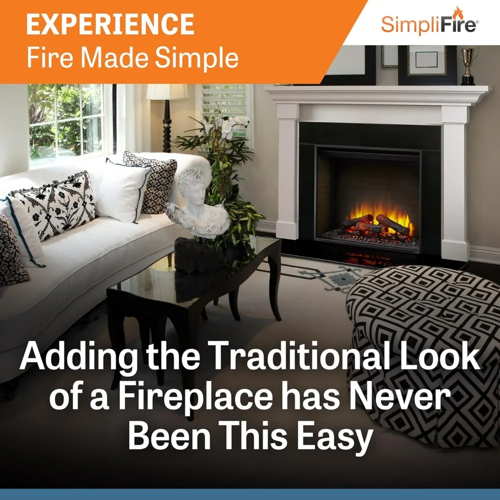 SimpliFire 36-Inch Built-in Electric Fireplace (SF-BI36-EB)