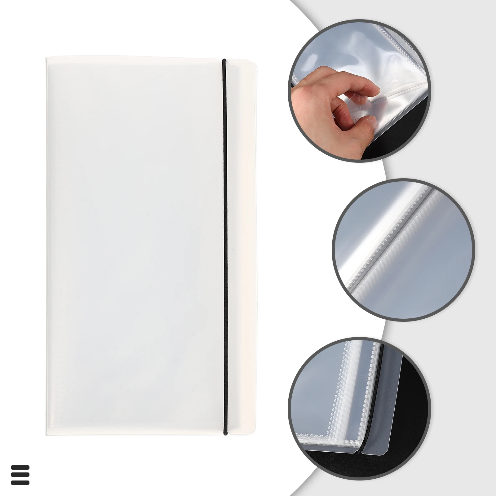 Tickets Collection Album Premium Plastic Wear-Resistant Transparent Design for Movie Plane Train Tickets Storage Memory