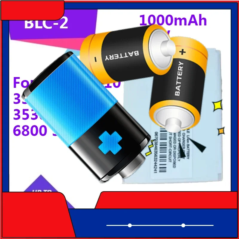 

Сменный аккумулятор BLC-2 для Nokia 3310 3330 3350 3530 6650 6800 3315 3,6 В 1000 мАч