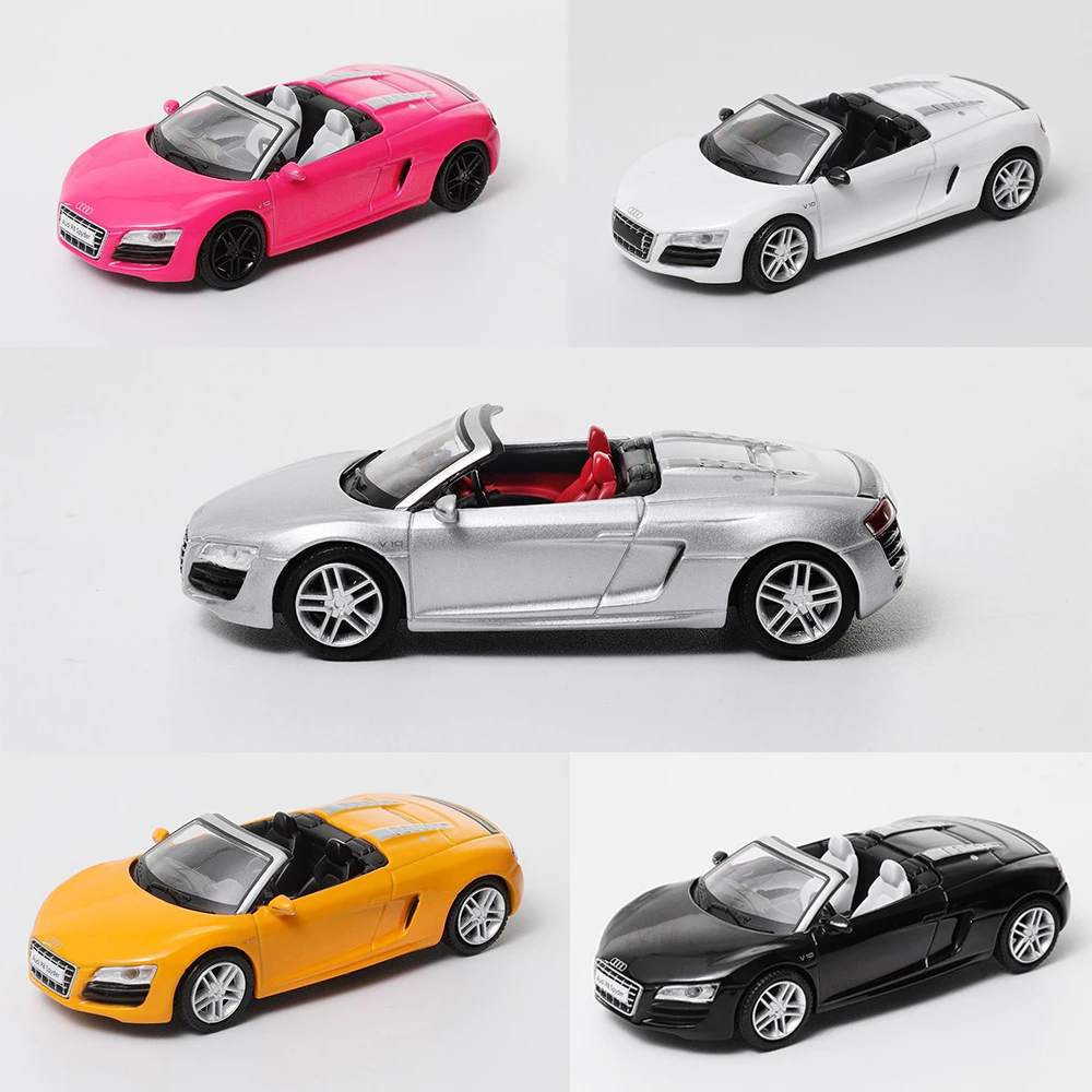 DCT 1/64 R8 左舵モデルコンバーチブル合金車モデルダイキャストグッズスポーツカーコレクションおもちゃステーション車両