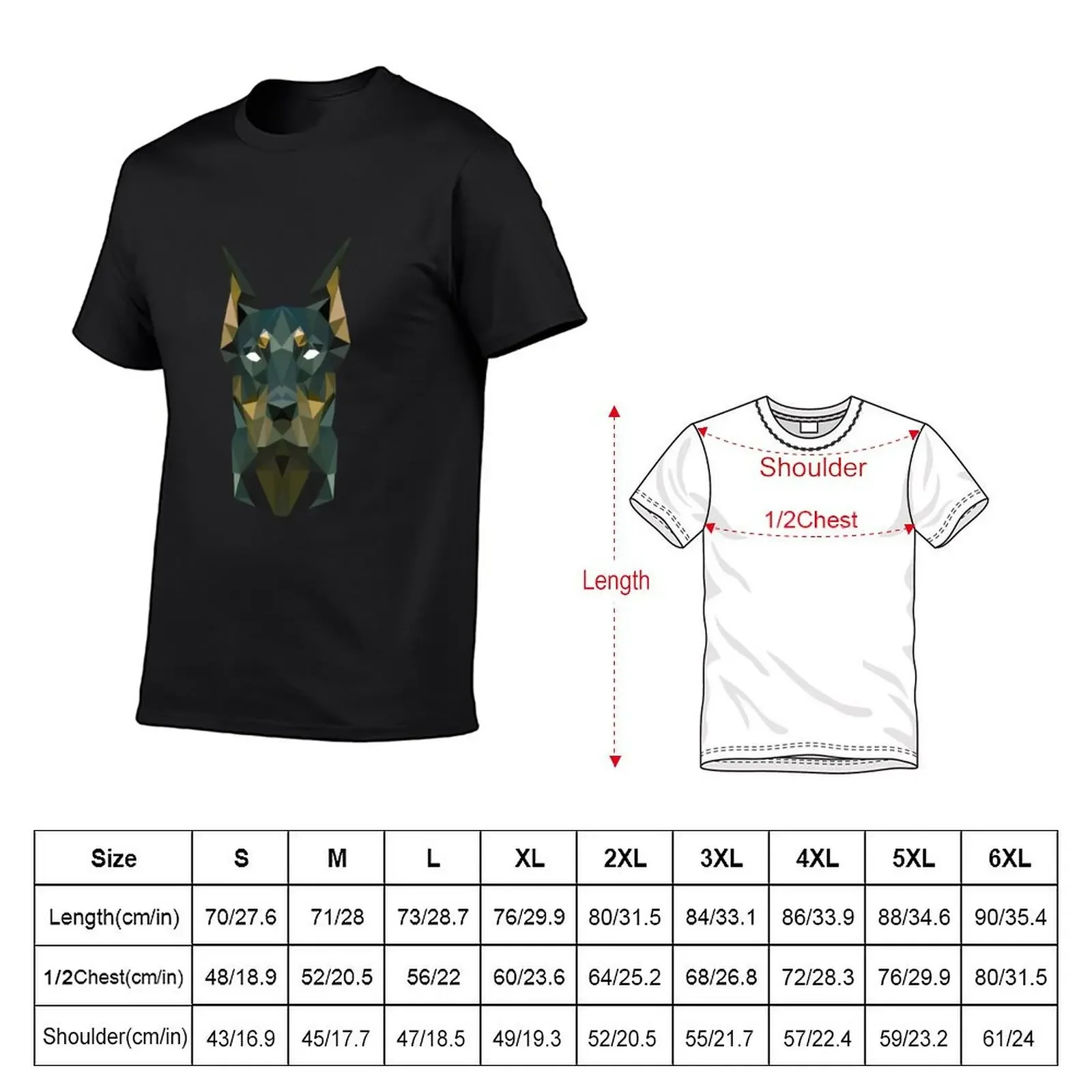 Dobermann Geo T-Shirt kawaii clothes boys whites rapper graphic tees men clothes