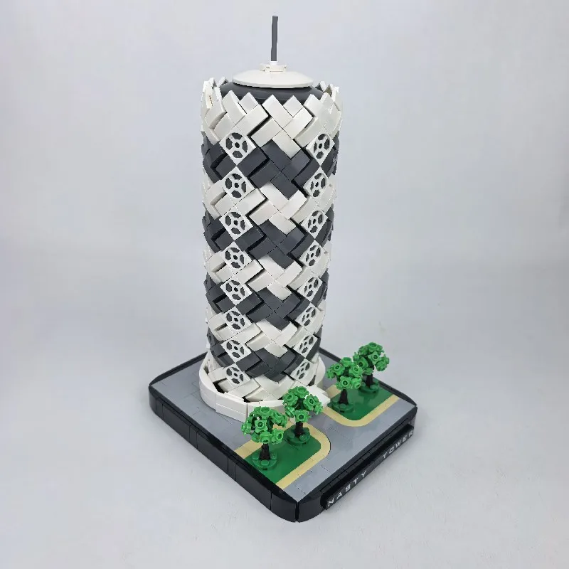 

1320PCS Nasty Tower Building Blocks Set MOC-15992 Skyscraper Architecture Modular Model Brick DIY Assembly Toys for Adults Gift
