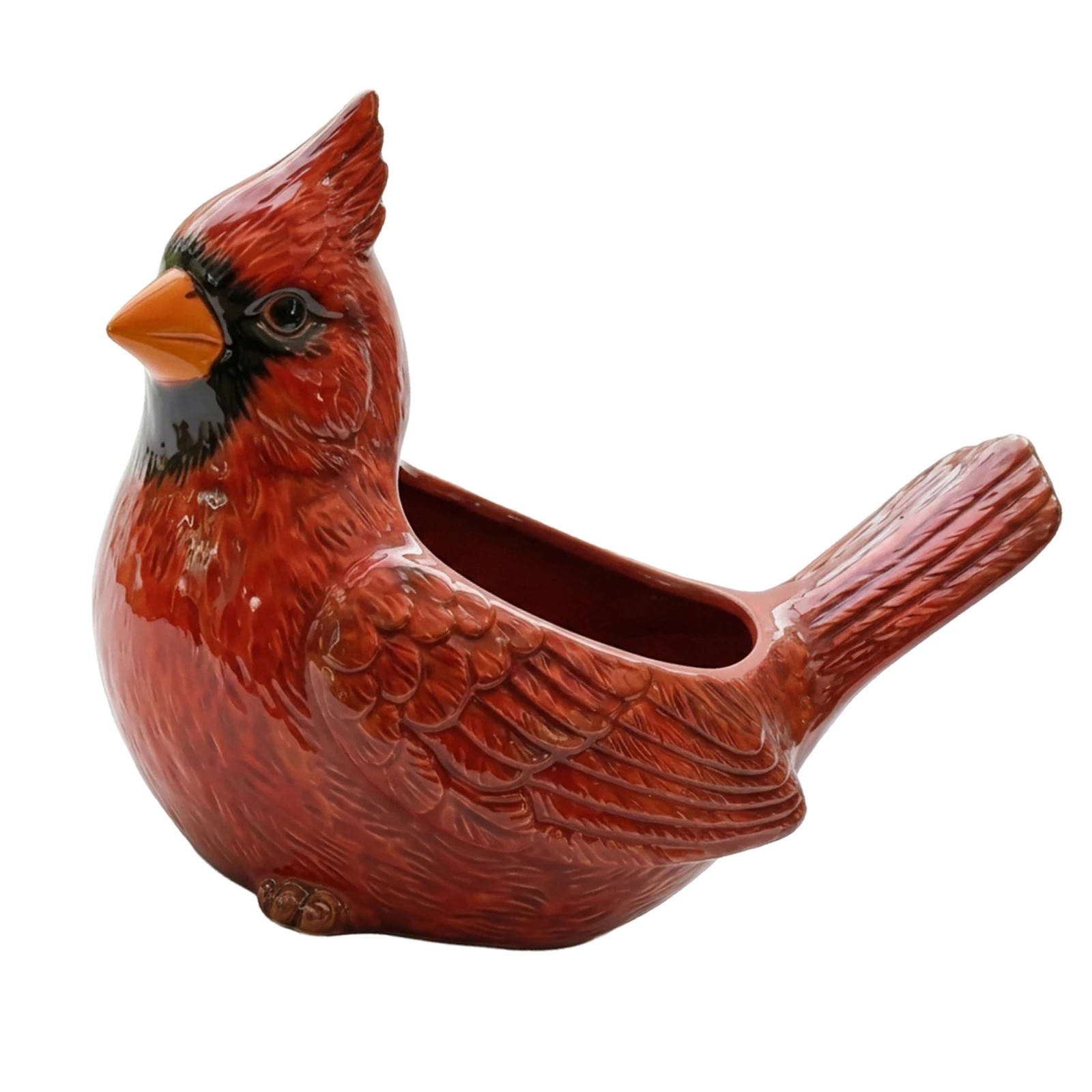 

Cardinal Bird Planter with Drainage Hole Cute Small Succulent Pot Resin Succulent Planter for Outdoor Indoor Plants Garden Decor