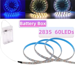 3AA Battery Box RGB LED Strip Light 5V SMD2835 With 3/17/24Key Remote Control Flexible Lamp Tape Warm/Natural/White Backlight