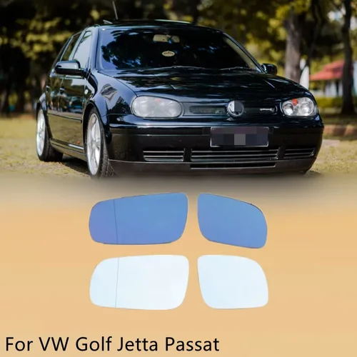 Espejo retrovisor calefactable lateral para coche, cristal izquierdo y derecho, blanco y azul, para vw Golf 4 JETTA MK4 Passat B5 Bora 1J 1857521   1J 1857522