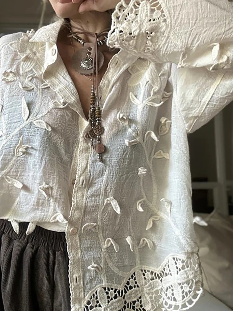 

Повседневный однотонный пляжный топ с лацканами, элегантные жаккардовые праздничные футболки с защитой от солнца, однобортные осенние рубашки с длинными рукавами и крючками с цветочным принтом