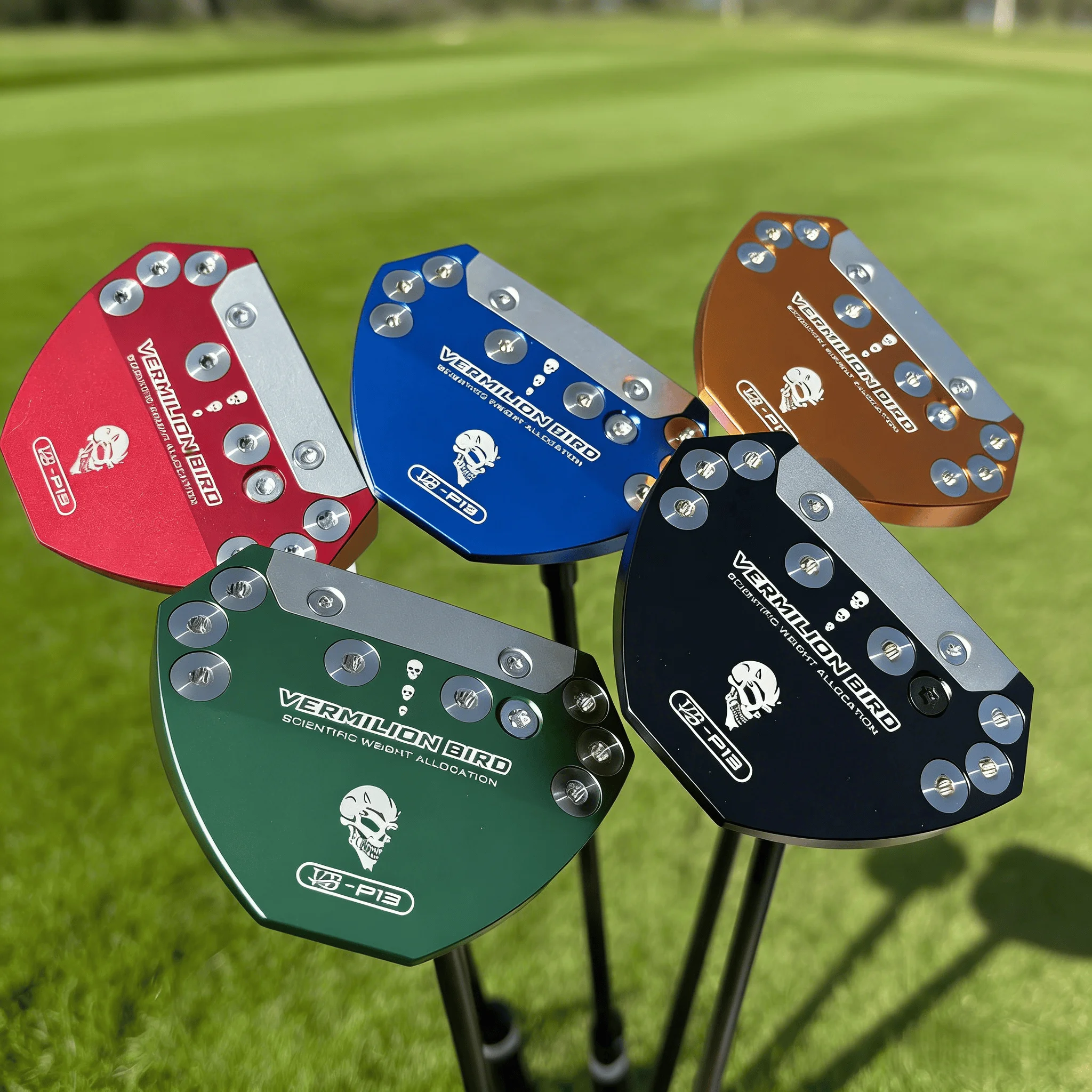 

Алюминиевый клюшечный гольф-клюш для паттинга Vermilion Bird с фрезерованной поверхностью CNC для точного отскока и стабильного ощущения｜Тренировочный клюшечный гольф-клюш для паттинга