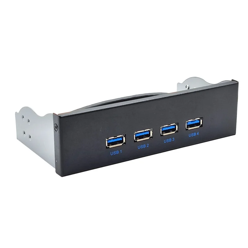 USB3.2 10Gbps 4-Port لوحة محرك الأقراص الضوئية 4X USB3.2 GEN2 3.5 بوصة 5.25 بوصة HUB 19PIN إلى C-Port Forward Reverse