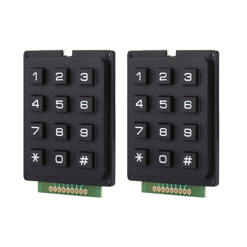 2Pcs ABS Plastic Matrix Switch Keyboard Keypad Array Module Keys 3X4 12 Key Button Membrane Switch DIY Kit For Arduino