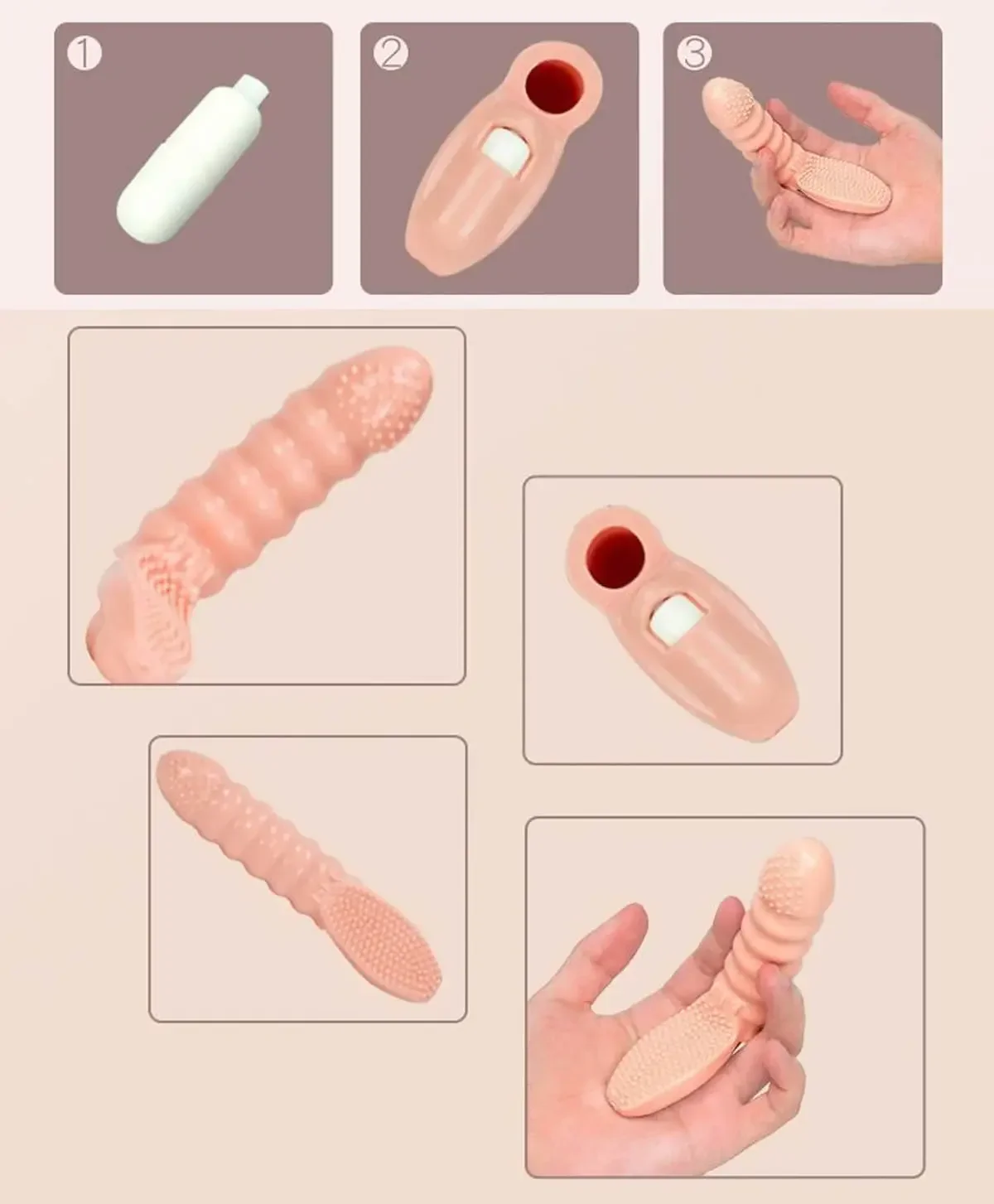 Finger Sleeve Vibrator G Spot Orgasm Massage Clit Stimulate Female Masturbator Vibrator Lesbian Sex Toys Finger Sleeve Condoms