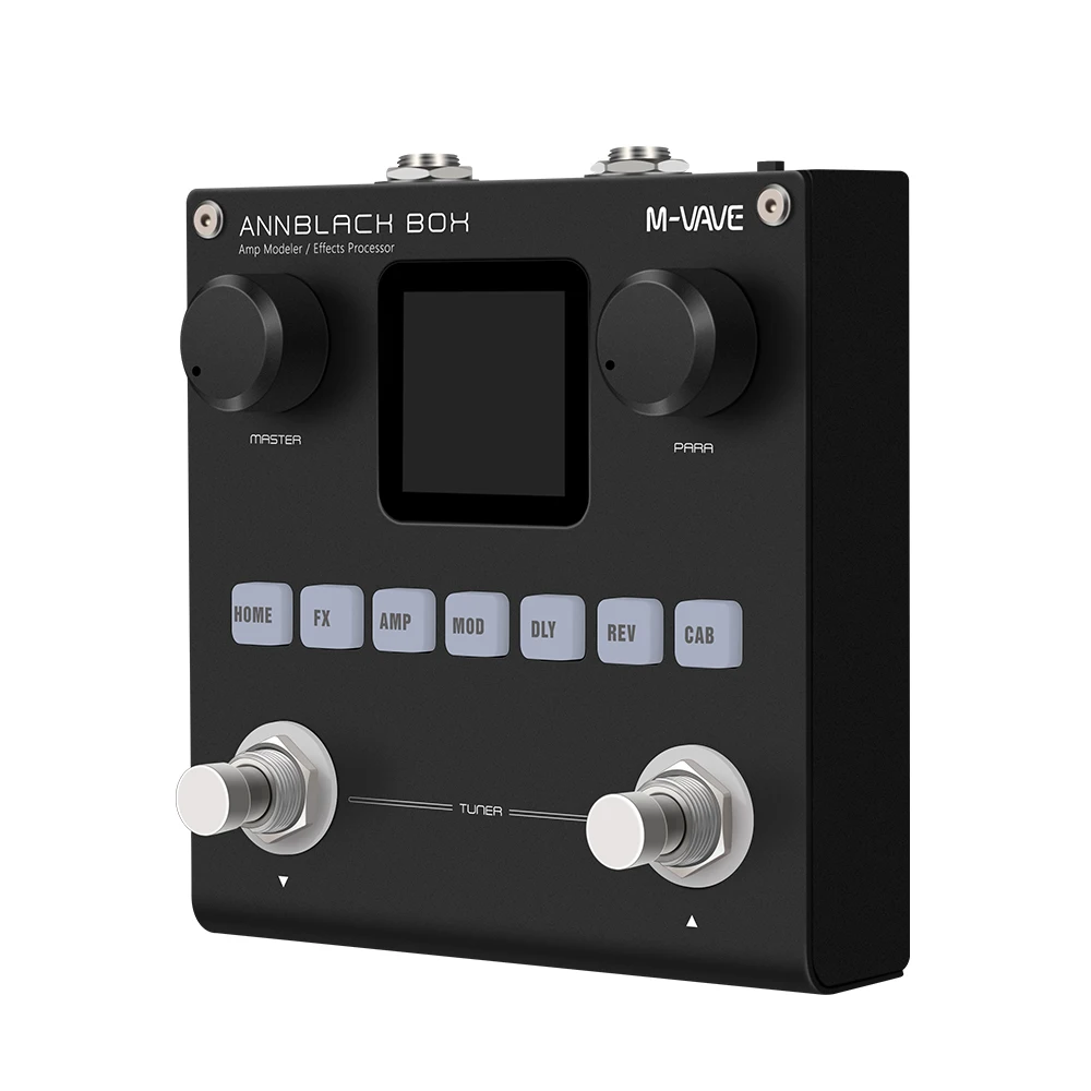 M-VAVE Black Box Pedals Guitar / Bass AMP Modeler Multi-Effects Processor Built-in Rechargeable Battery for Electric Guitar Bass