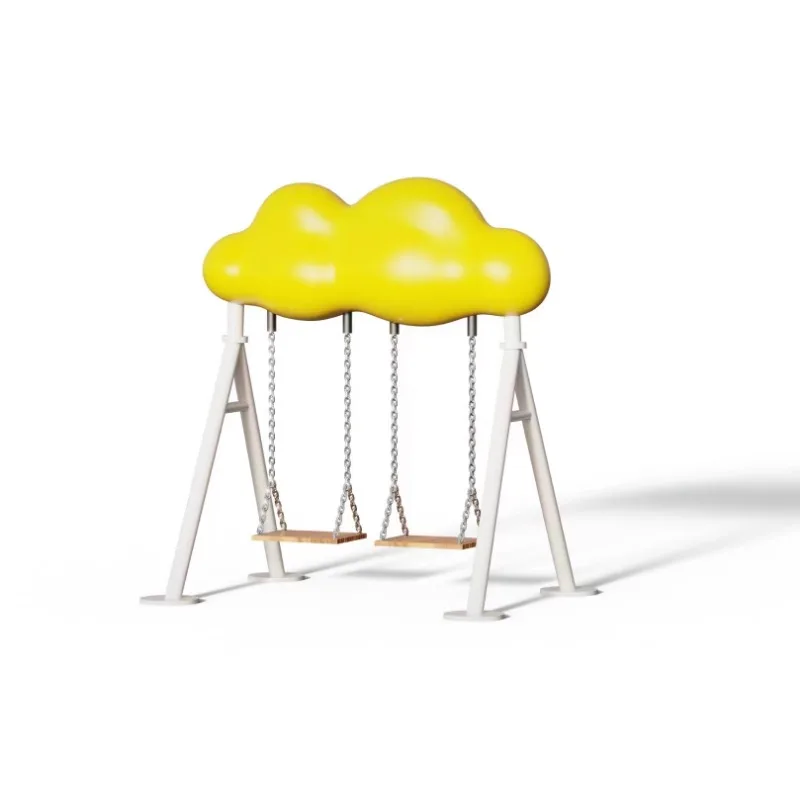 Creative Luminous Cloud Hanging Chair Outdoor Scenic Area Clock in and Take Photos Simulated Fiberglass Cloud Swing