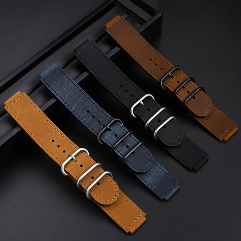 18mm raised bangle for Casio small square AE1200 AE1000 AE1300 AE1500 SGW-300 SGW400 vintage leather watch strap watchband belt