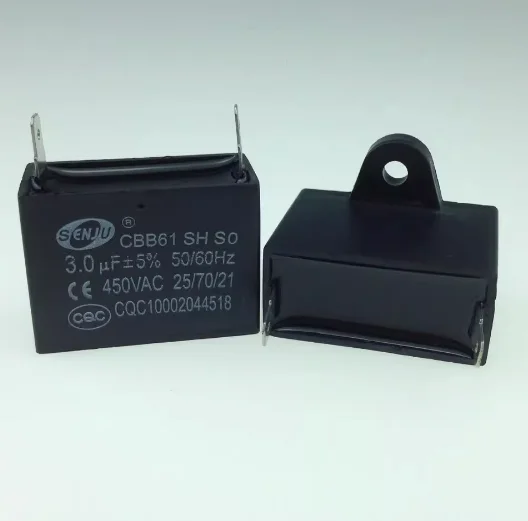 Original CBB61 fan starting capacitor two pin 450VAC 1/1.5/2/2.5/3/5/8/10/12/14UF