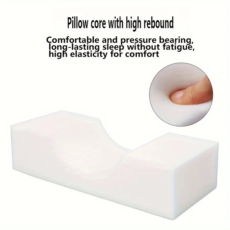 1pc Memory Foam Eyelash Pillow, Soft Neck Support Salon Home Cushion for Lash Extension, Comfortable Ergonomic Grafting Eyelash