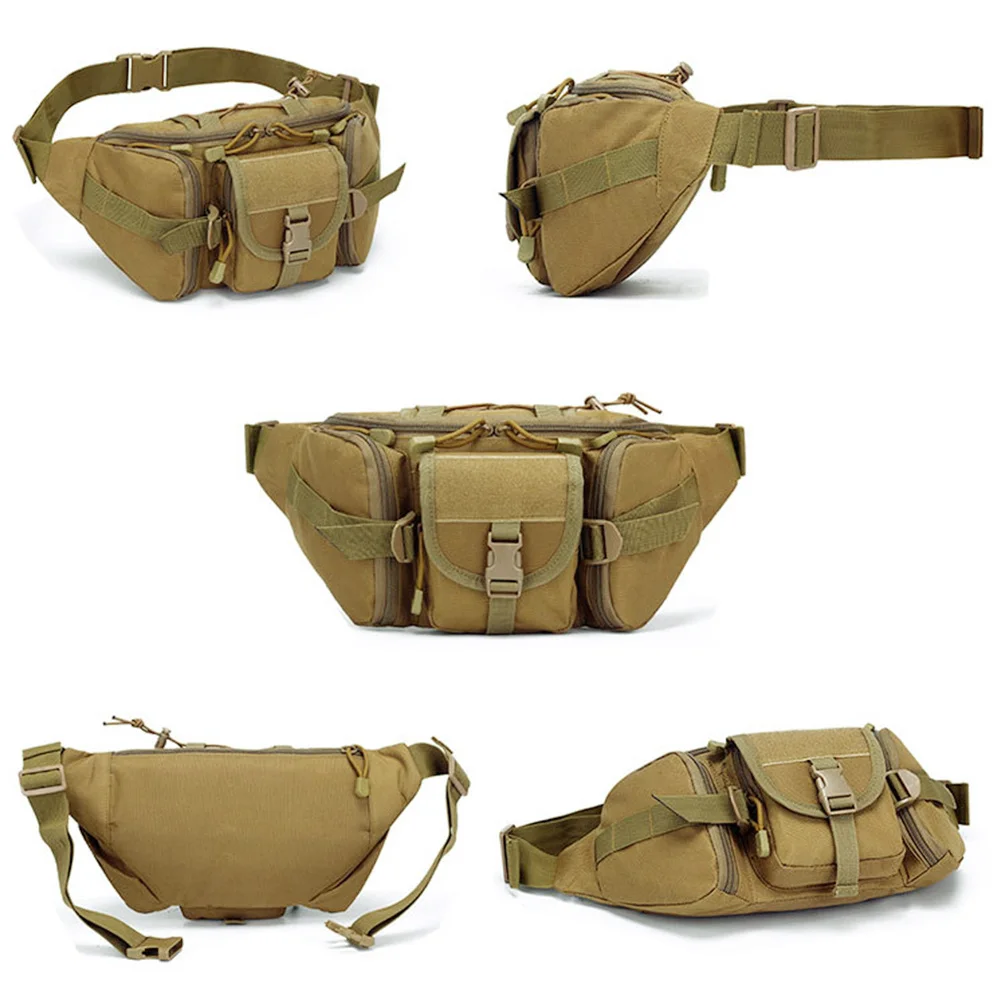 Outdoor Tactical Waist Bag Fashionable and Multifunctional Slanted Chest Bag Large-Capacity Multi-Compartment Nylon Waist Packs
