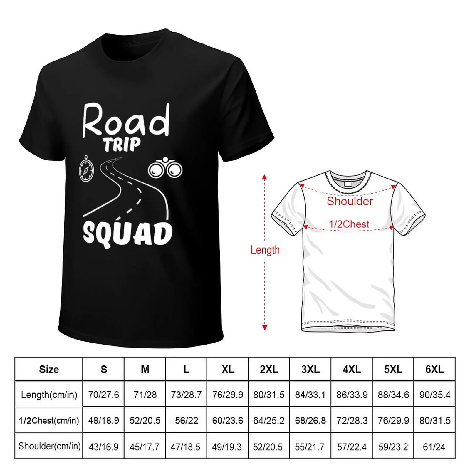 Road Trip squad T-Shirt Daily Wear Plain Short Sleeve Shirt