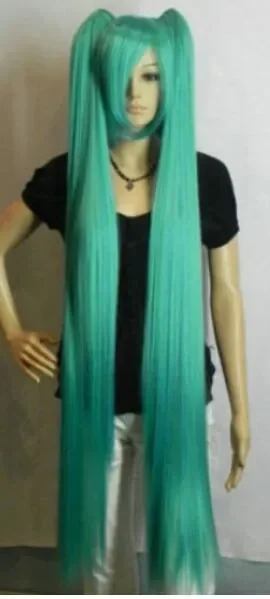 Hatsune Miku Onion Green 120cm Extra Long Straight Cosplay Split Type Wig