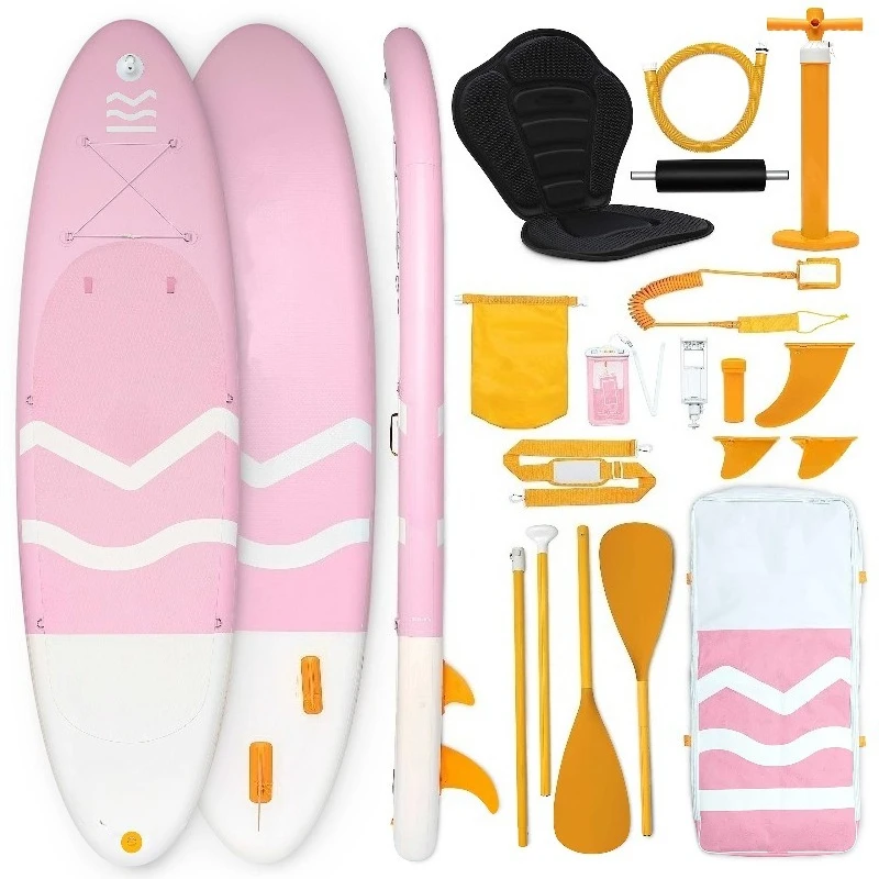 

Thick-walled, inflatable stand-up paddleboard: lightweight and portable, ideal for family leisure and water-based fun