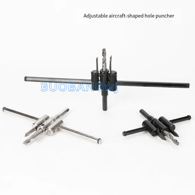 

Adjustable Hole Cutter Alloy Steel Drywall Circle Cutter for Recessed Light Speaker, Precision Woodworking Drill Bit 4-20cm
