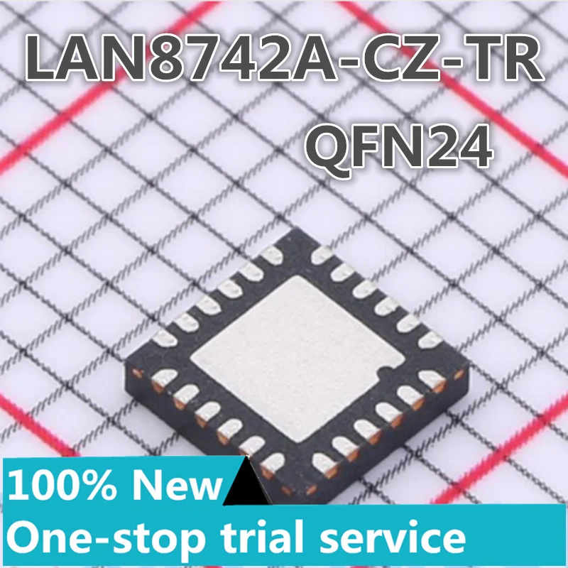 10-100PCS LAN8742A-CZ-TR LAN8742AI-CZ-TR QFN24 New original authentic Ethernet PHY transceiver chip IC MICROCHIP