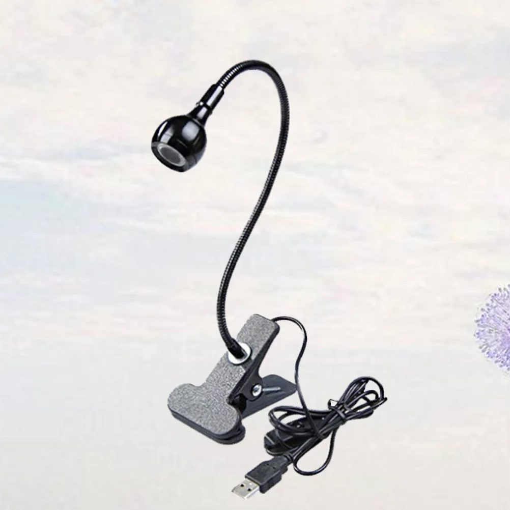 Lámpara de lectura con protección ocular Flexible Usb, luz Led con Clip de 3W para mesita de noche, escritorio de ordenador, lámpara de viaje con cuello de cisne para el hogar, bolsa portátil