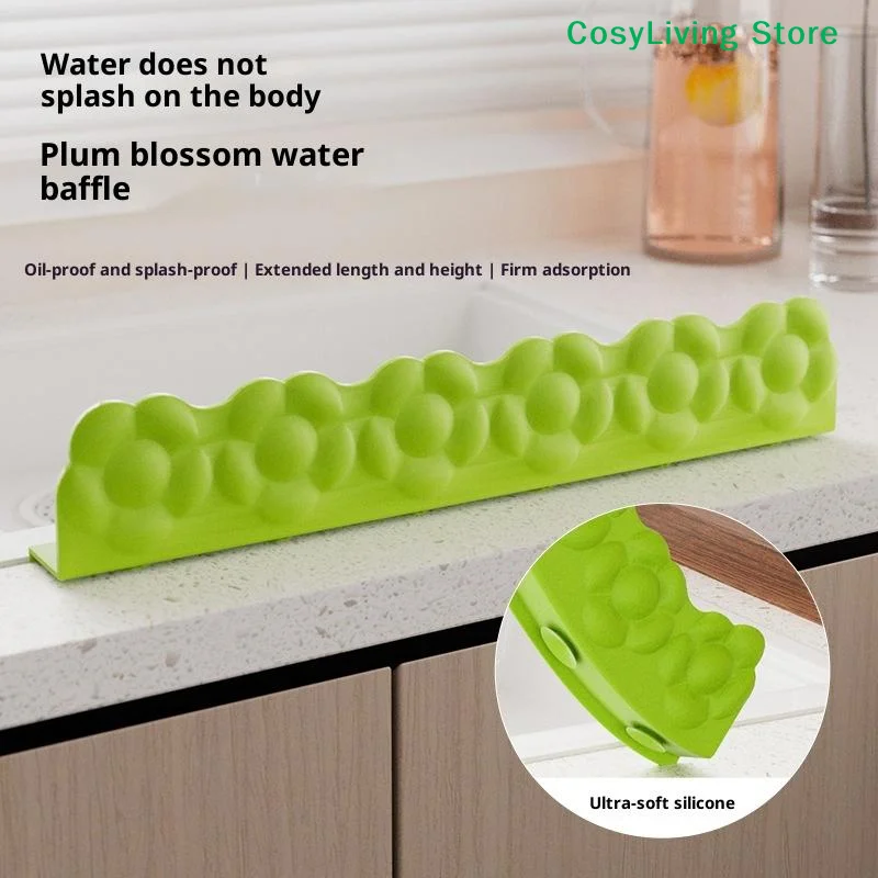 

[CL]Silicone Sink Baffle Splash Guard Protect Clothes From Splashing Water Baffle Splash Protector For Washing Dishes Faucet[CL]