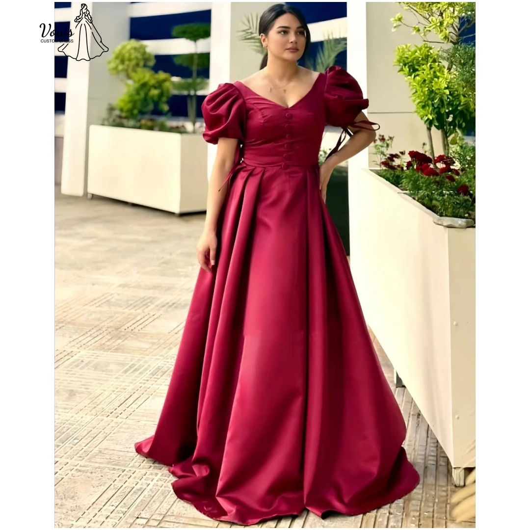 Vows بطاقة الكتف ثوب مسائي مخصص فساتين سوداء امرأة فساتين أنيقة للمناسبات الخاصة كلمة الخامس الرقبة فستان الحفلة الراقصة 2025