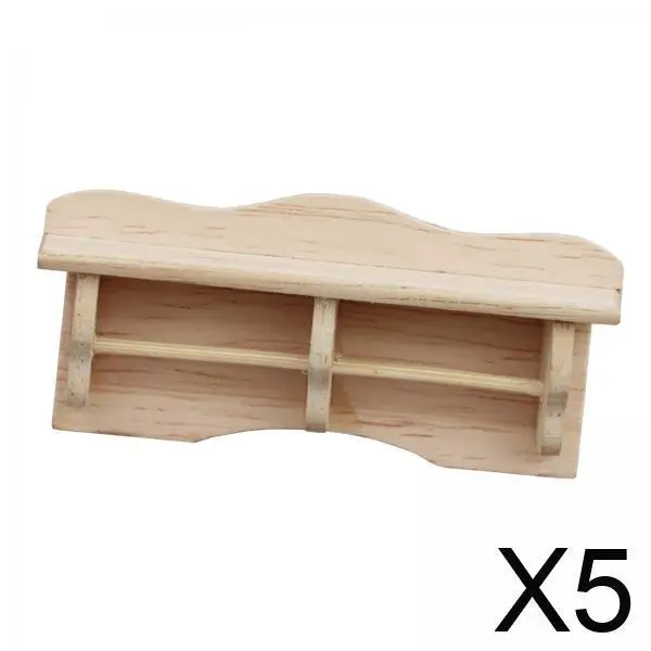 

1 12 Scale Dollhouse Shelf Wooden Bookcase Miniature Furniture Model for Bathroom Storage Playhouse Accessory