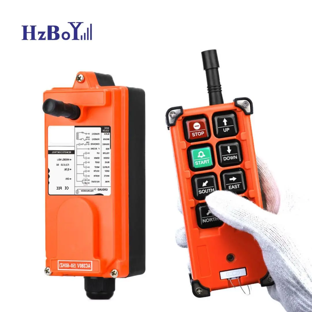 F21-E1B High quality VHF/UHF 12-24/36/220/380V Wireless Industrial Remote Control for Electric Hoist Crane Lift