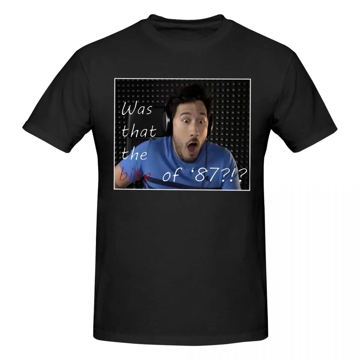 Men Was That The Bite Of '87 Markiplier T Shirt Streetwear Oversized Cotton Sleeve Tshirt