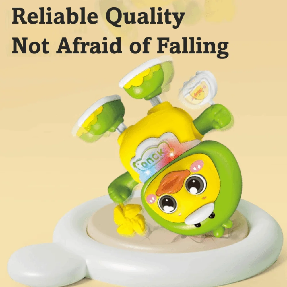 Cartoon Electric Duck Toy Cute Shape with Light Dancing Duck Toy Crawling Training Durable Singing Dancing Toy Children Gift