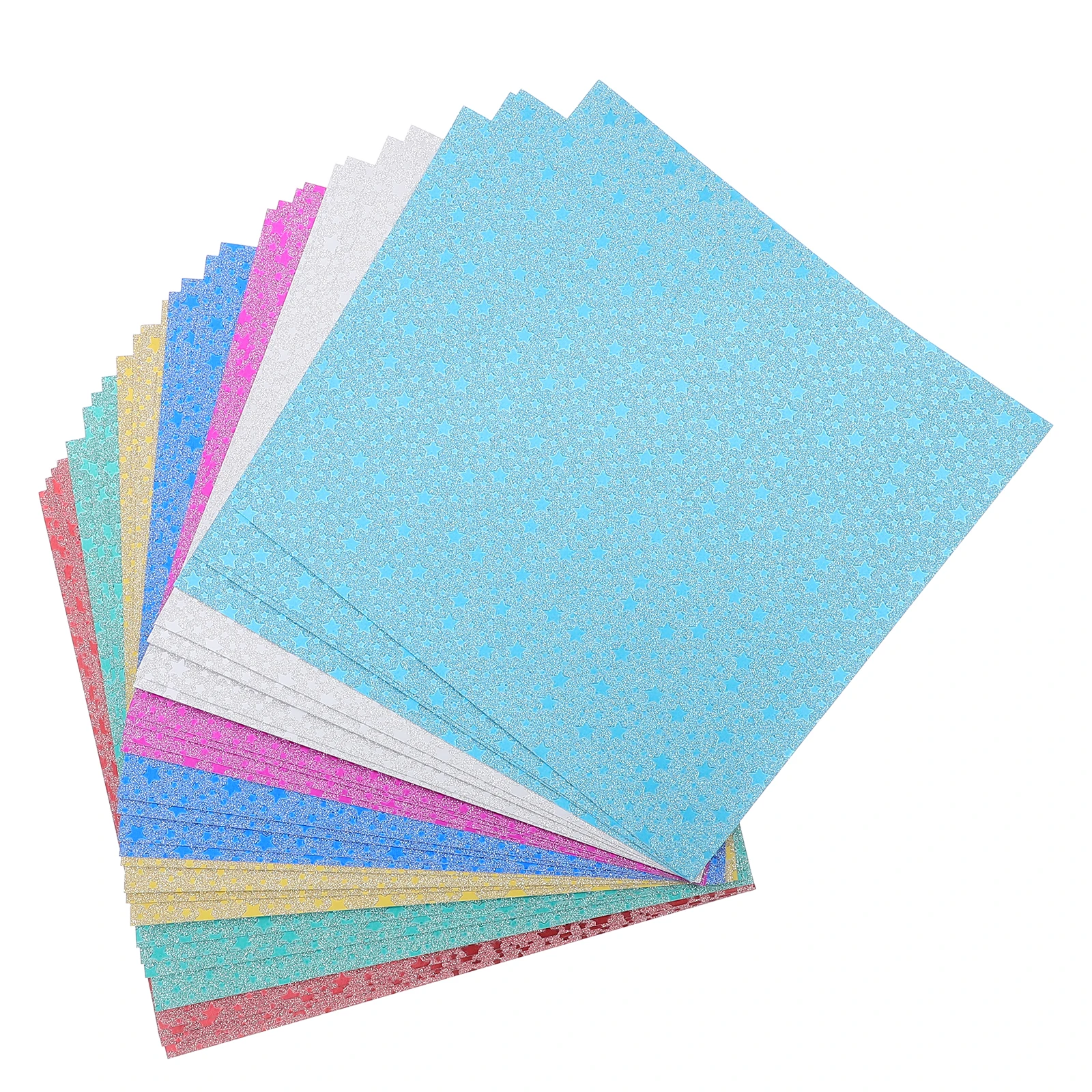 28 pçs crianças glitter origami papel iridescente quadrado brilhante dobrável papel diy artesanato decoração colorido brilhante artesanato