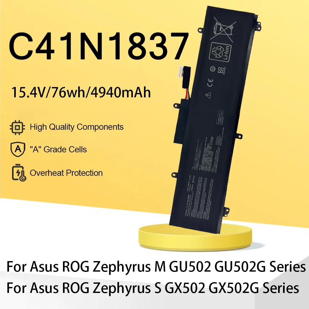 

C41N1837 Аккумулятор для ноутбука ASUS GU502GU GU502GV GU532GU GX502GV GX502 GWGA502 GA502 GA502D GS502G AIR 2021 FX516P