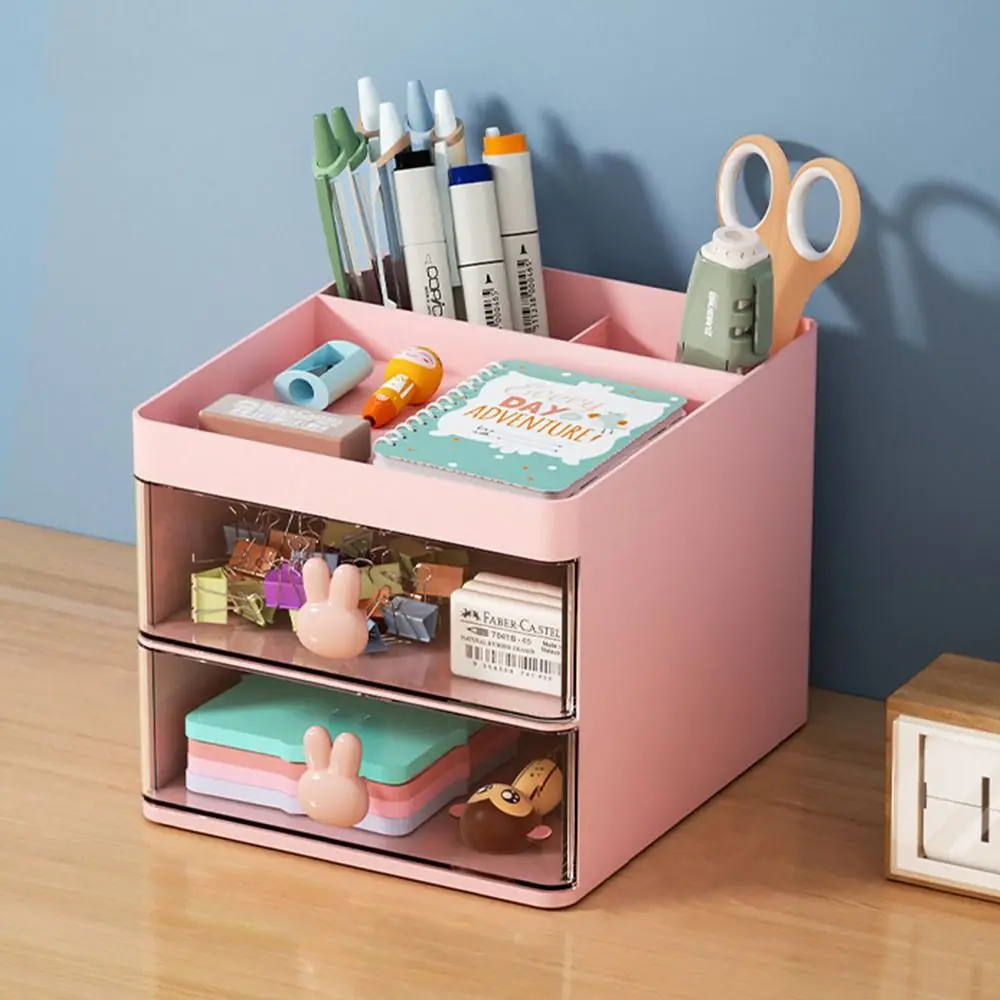Multiple Compartment Stationery Holder Large Capacity Desktop Organizer Pen Container Stationery Storage Box Pen Holder