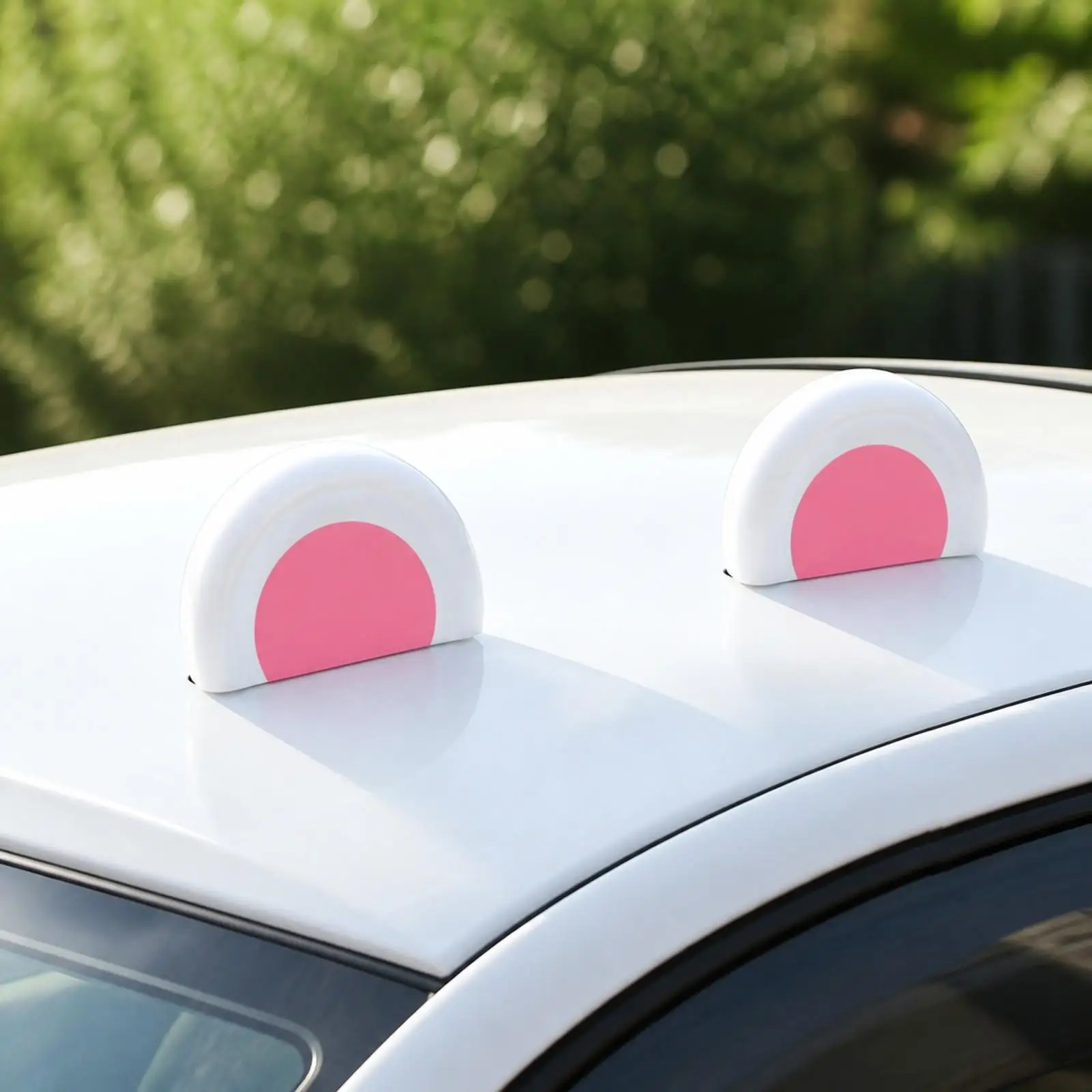 Silicone Solar Powered Roof Ornament Light for Car Exterior Decoration Cute Cartoon Style Night Vehicle Accent