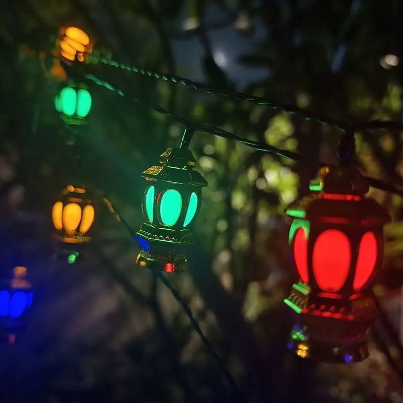 

Solar Powered Lantern String Light 20 LEDS Eid Ramadan Decorative Lamp Outdoor/Indoor Waterproof for Islamic Home Garden Decor
