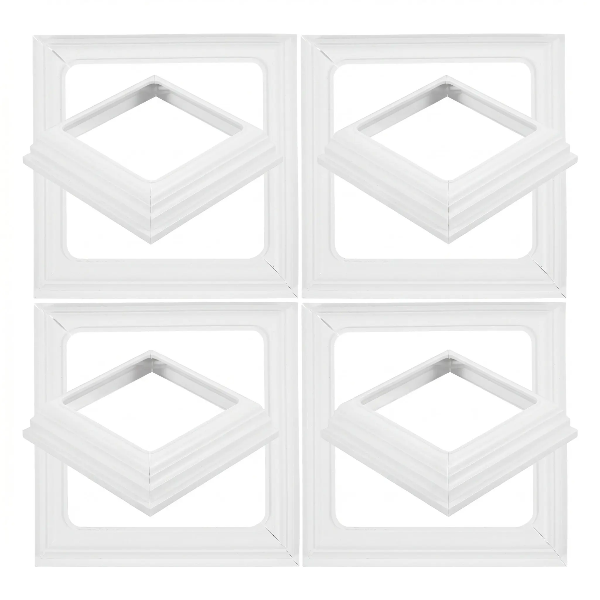 4Pcs Premium Plastic Railing Post Skirt Column Wrap Fence Deck Balcony Stairs Decorative Post Cover Vinyl Fence Accessories