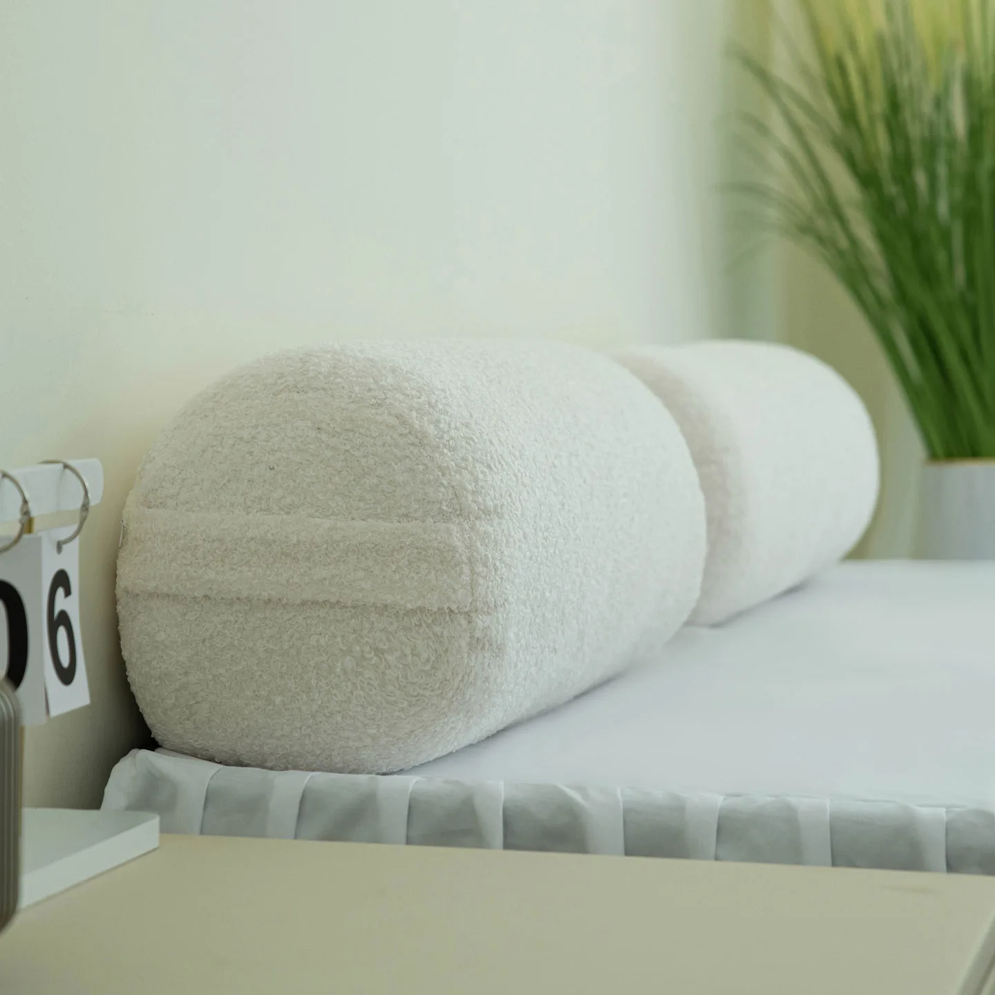 

Teddy Velvet Candy Pillow Cylindrical Backrest Pad Tatami Bed Pillow Detachable Cover Long Rectangle Home Use Pillow